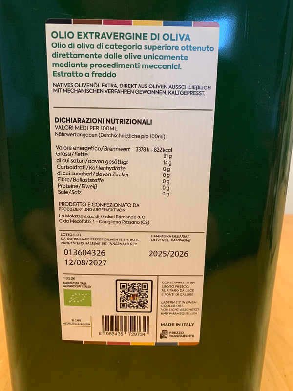 Bio Olivenöl 5l Kanister