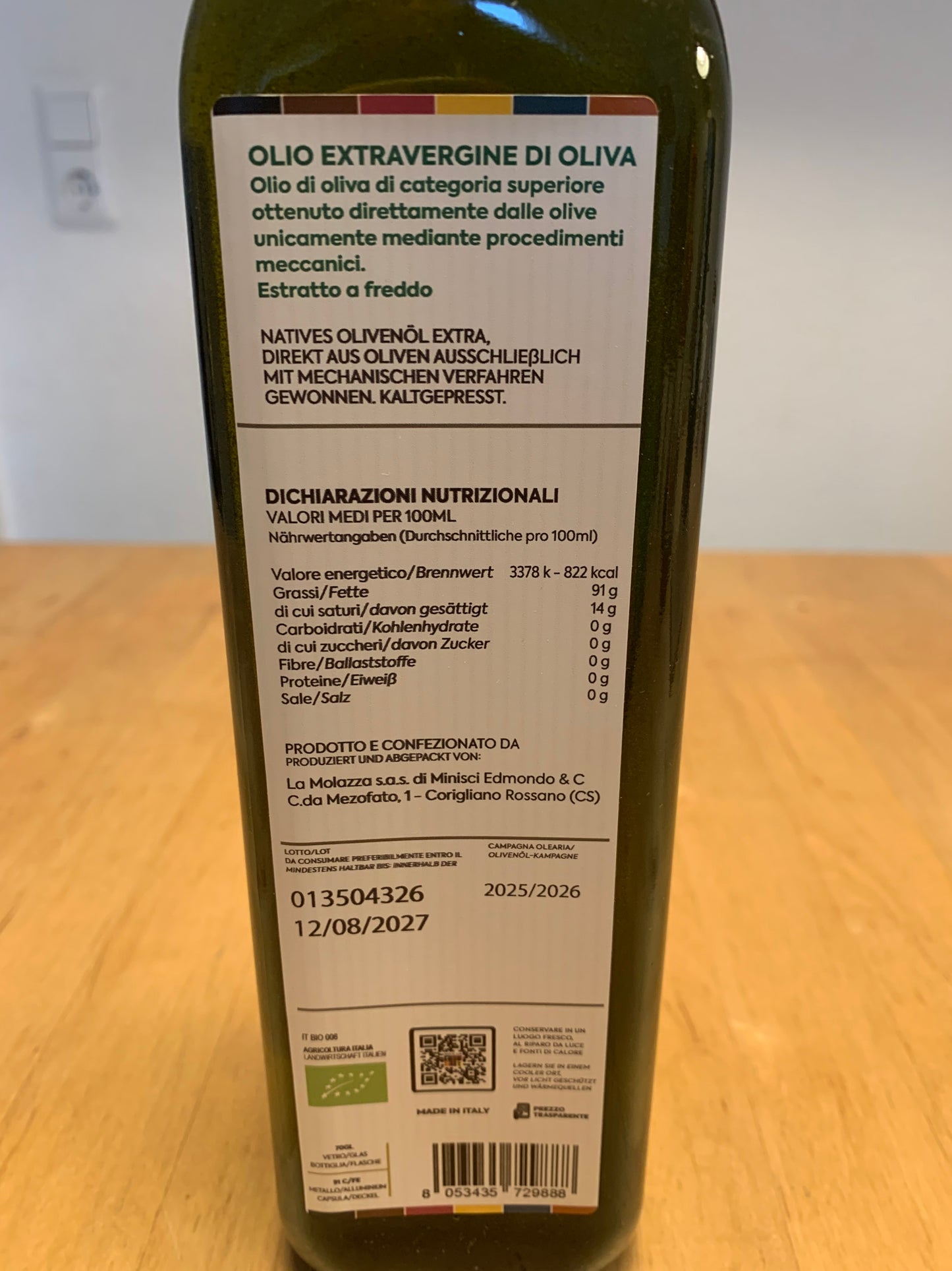 Bio Olivenöl 750ml Flasche